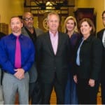 2012-2013 Daniel Rose Fellow Team and Faculty from Louisville, KY (l to r): Frank Fuller, Principal, Field Paoli Architects; Kendal Baker, Planning Supervisor, Louisville Metro Economic Growth and Innovation; Carlton Brown, Chief Operating Officer, Full Spectrum of NY; Mayor Greg Fischer; Mary Ellen Wiederwohl, Deputy Chief of Staff, Chief of Strategic Initiatives; Patricia Clare, Deputy Director, Department for Economic Growth and Innovation; Patrick Piuma, Director, Urban Design Studio