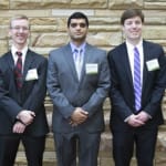 A team from the University of Maryland won the 2014 Hines Competition. From left are Andrew Casavant, Matthew Miller, Rameez Munawar, David Ensor and Amina Mohamed.