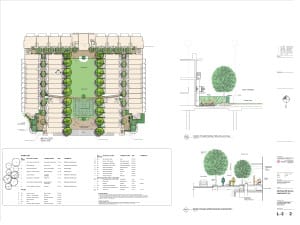 Site plan for the rooftop residential component. (Durante Kreuk Landscape Architects)