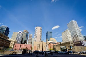 Denver skyline. Photographed during the Housing Opportunity 2014 conference.