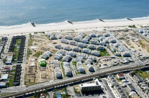 The Dunes neighborhood is the most recently developed and includes 270 two-family homes (540 total units) and a site reserved for a new school. (Arverne by the Sea LLC)