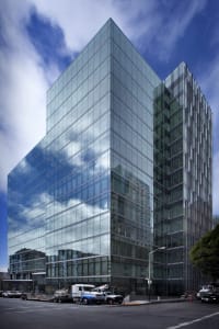 The 680 Folsom building was expanded both vertically, with the addition of two floors, and horizontally, including an extension to both the front and side of the building, highlighted in this image.
