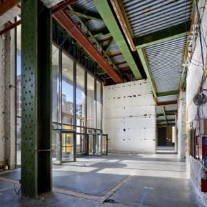 The lobby during renovation.