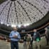 Panelists tour the Astrodome on December 15, 2014.