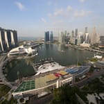 Aerial View of 2015 Urban Open Space Award finalist, Marina Bay. Photo courtesy of URA .